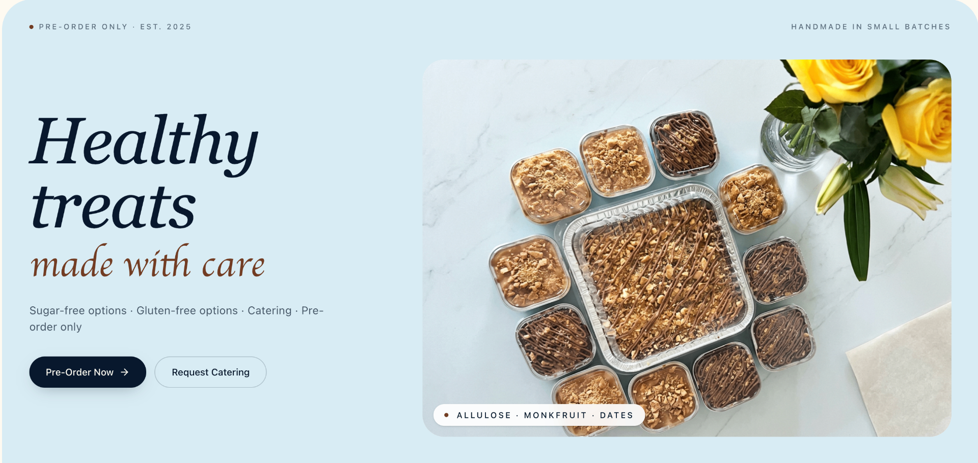 Simple Goods — healthy treats pre-order website